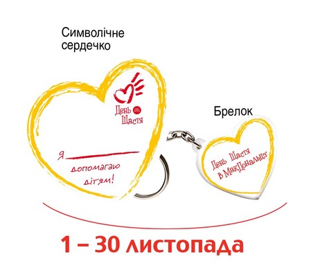 Стартувала спільна благодійна акція Фонду «Україна 3000» і компанії «МакДональдз Юкрейн» – «День Щастя»