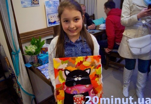 Картина 11-річної тернопільської художниці продана на благодійному аукціоні за 3000 гривень